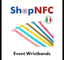 Disposable NFC Wristbands NTAG21x - Slim - Customizable