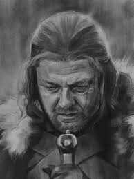 A Drawing of Ned Stark I had done in 2018🐺⚒️⚔️