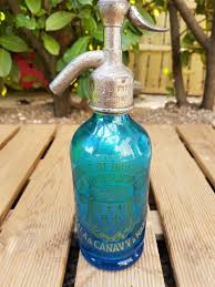 Tres Rare Petit Siphon Bleu Emaille Jaune 0 25 Cl Syphon Seltz Ebay Verre Objet Cendrier