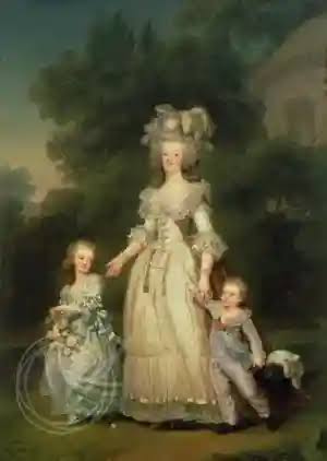 Queen Marie Antoinette (1755-93) with her Children in the Park of Trianon,  1785 by Adolph Ulrich Wertmuller Reproduction For Sale | 1st Art Gallery