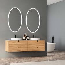 Aurora Oval Lighted Bathroom Vanity