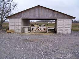 Shipping container shed barn built using two shipping containers and a gable roof galpão container. 10 Shipping Container Buildings For Homes And Outbuildings Shipping Container Sheds Container Buildings Container House