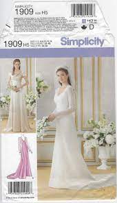 1909 Simplicity Misses Lined Wedding Or Bridesmaids Gowns Etsy Wedding Dress Patterns Bridesmaid Gown Wedding Dresses