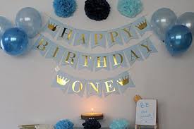 Birthday Decorations For Boys 1st Birthday Boy Blue And Gold Birthday Decorations Birthday Ba Boy Birthday Decorations Birthday Decorations 1st Boy Birthday