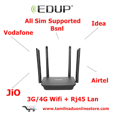 • innovative and compact mifi which allows sharing high speed internet with up to 15 users through standard wifi operation • hi speed data up to 150 mbps Amazon In Buy Edup Cpe 4g Lte Wi Fi Indoor Router With Wan Lan Port Four External Antennas And Sim Card Slot Support Bsnl Airtel Idea Vodafone Jio Airtel Online At Low Prices In India Edup Reviews Ratings