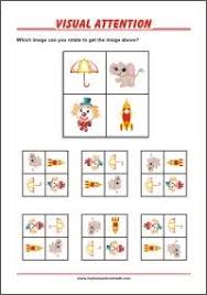 Visual Attention And Concentration Free Printable Preschool Worksheet Visual Perception Activities Visual Discrimination Worksheets Memory Activities