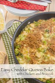 The recipe includes a cheesy sauce and simple ways to add flavor. Easy Quinoa Cheddar Bake With Chicken And Broccoli Jen Elizabeth S Journals