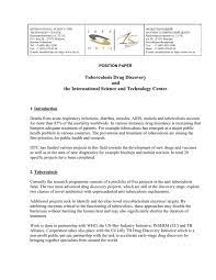 Contents first committee of the general assembly: Istc Tb Position Paper Doc