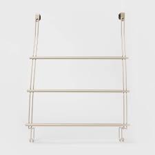 How to repair a towel bar ripped out of the drywall. Expandable Over The Door Towel Rack Satin Threshold Target