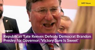 Republican Reeves Defeats Democrat Presley for Governor