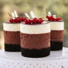 Triple Chocolate Mousse Mini Cakes Cake Desserts Desserts Delicious Desserts