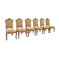 Bow back with turned spindles. 62 Off Ethan Allen Ethan Allen Tuscany Upholstered Dining Chairs Chairs