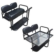 Club Car Precedent Golf Cart Rear Flip Back Seat Kit Factory Black You Can Find Out More Details At The L Golf Cart Seats Golf Cart Seat Covers Golf Carts