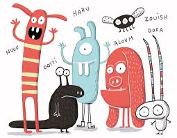 Kids Illustration Children Book Art Drawing Monsters Cute Funny Creature Monster Illustration Book Art Drawings Cute Monsters