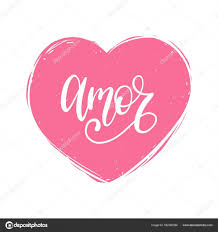 Lettering Amor Ilustracion Vectorial Corazon Vector Corazones