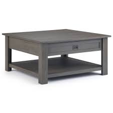 Gray belvidera genuine marble coffee table. 38 Garret Solid Square Coffee Table Gray Wyndenhall Target
