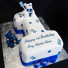 Birthday Cake For Little Boy With Name Happy 1st Birthday Wishes Cake With Name For Boy Boys First Birthday Cake Birthday Wishes Cake Boy Birthday Cake