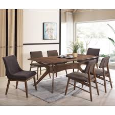 Mayberry Hill Razor 7 Piece Dining Set In Walnut Nebraska Furniture Mart In 2020 Dining Table Setting Dining Sets Modern Dining Room Sets
