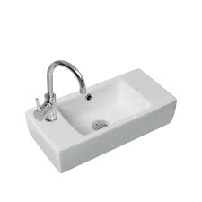 City Lavabo 25 Cm Batarya Deligi Solda Turkuaz Seramik Lavabolar Seramik Turkuaz