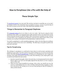 How to reword a sentence to avoid plagiarism. Effective Tips And Tricks To Paraphrase Sentence Like A Pro By How To Paraphrase Issuu