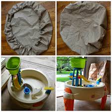 The Windy City Wilsons 12 Diy No Sew No Tool Water Table Cover Table Cover Diy Table Covers Water Table