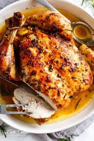 Garlic Herb Butter Roast Chicken - Cafe Delites
