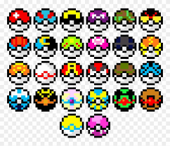 Pokémon icons (448kb) — sprites used in the pokémon screen (no animations). Pixel Art Pokemon Ball