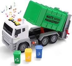 March 18th, 2021, btw 12:30 and 2am. Amazon Com Joyin 12 5 Garbage Truck Toy Friction Powered Waste Management Recycling Truck Toy Set With 3 Rear Loader Trash Cans Back Bump Function Lights Sounds Long 1 12 Toys Games
