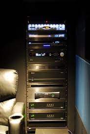 The navepoint 25u rack was a great option for a medium sized media rack for my home theater. Show Me Your Rack Home Theater Room Design Home Theater Design Home Theater Rooms