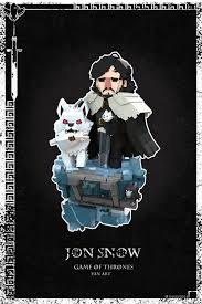 Mini Jon Snow On Behance Jon Snow Art Low Poly Art
