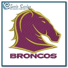 The brisbane broncos are a rugby league team competing in the national rugby league to download your free brisbane broncos logo, simply right click on the logo image with your mouse. Brisbane Broncos Rugby Logo Embroidery Design Emblanka