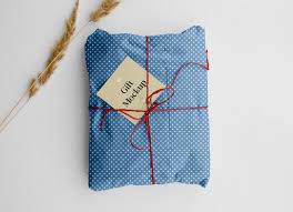 Download Free Paper Wrapped Gift With Card Mockup Psd Good Mockups