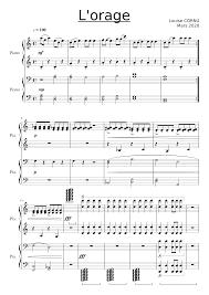 L Orage Sheet Music For Piano Piano Duo Musescore Com