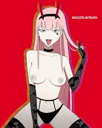 Zero Two in Goth Lingerie (Azazel) [Darling in the Franxx] : rrule34