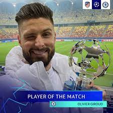 The pair were seen dining with the champions league trophy after overcoming city. Uefa Champions League On Twitter Olivier Giroud Gets The Prize After That Goal Inspired Chelsea To Victory He Will Be Among The Candidates For The Player Of The Week
