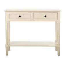 Crafted of manufactured wood in a classic painted finish, this console table features chunky moldings, open. White Console Tables Accent Tables The Home Depot