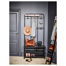 Pax garderobe ikea 10 jahre eingeschränkte garantie. Pinnig Garderobenstander Mit Bank Schwarz 193x37x90 Cm Ikea Deutschland