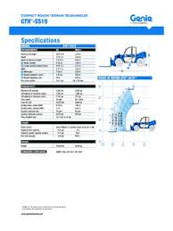 Telehandlers Genie Specifications Cranemarket Page 2