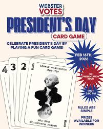 Come learn about U.S. history with this historic card game! The rules are  super easy and you will have the opportunity to play for prizes! 🐥