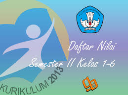 Check spelling or type a new query. Daftar Nilai Semester Ii Kelas 1 6 Kurikulum 2013 Guru Berbagi