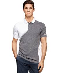 Calvin Klein Asymmetrical Color Blocked Polo Polos Men Macy S Polo Shirt Design Printed Polo Shirts Mens Polo T Shirts
