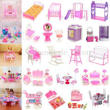 Dollhouse Miniature Furniture Accessories For Bathroom Living Room Toys Barbie Doll Accessories Barbie Bathroom Diy Barbie Furniture