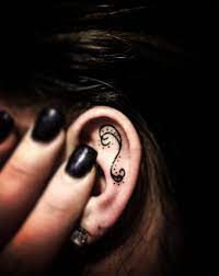Trendy Or Trashy Ear Tattoo Tattoos Cool Tattoos