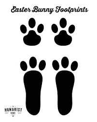 Free printable easter bunny feet template simple made pretty. Diy Free Downloadable Easter Bunny Footprint Template Our Humanist Home Easter Bunny Footprints Easter Bunny Tracks Bunny Paws