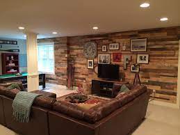 Recycled Pallet Wood Accent Wall Sustainable Lumber Company Wood Pallet Wall Decor Wood Walls Living Room Pallet Home Decor