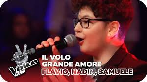 Il Volo Grande Amore Flavio Nadin Samuele Battles The Voice Kids 2018 Sat 1 Youtube In 2020 The Voice Volo New Clip