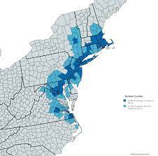 mapping boswash of the 50 largest msa csa regions in the us those that are a contiguous part of boswash with counties of the 50 densest count mapa geografia