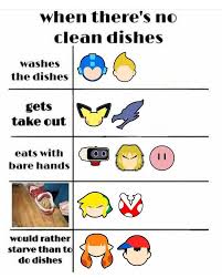 Super Smash Bros What Happens When There Are Not Clean Dishes Smash Bros Funny Super Smash Bros Memes Smash Bros