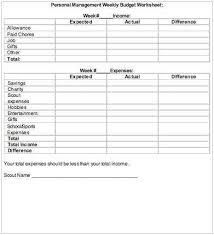 Personal Management Merit Badge Excel Spreadsheet
