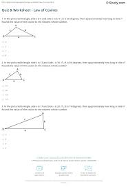 You want to cut the cake into pieces, and then frost over the surface of each piece. Quiz Worksheet Law Of Cosines Study Com